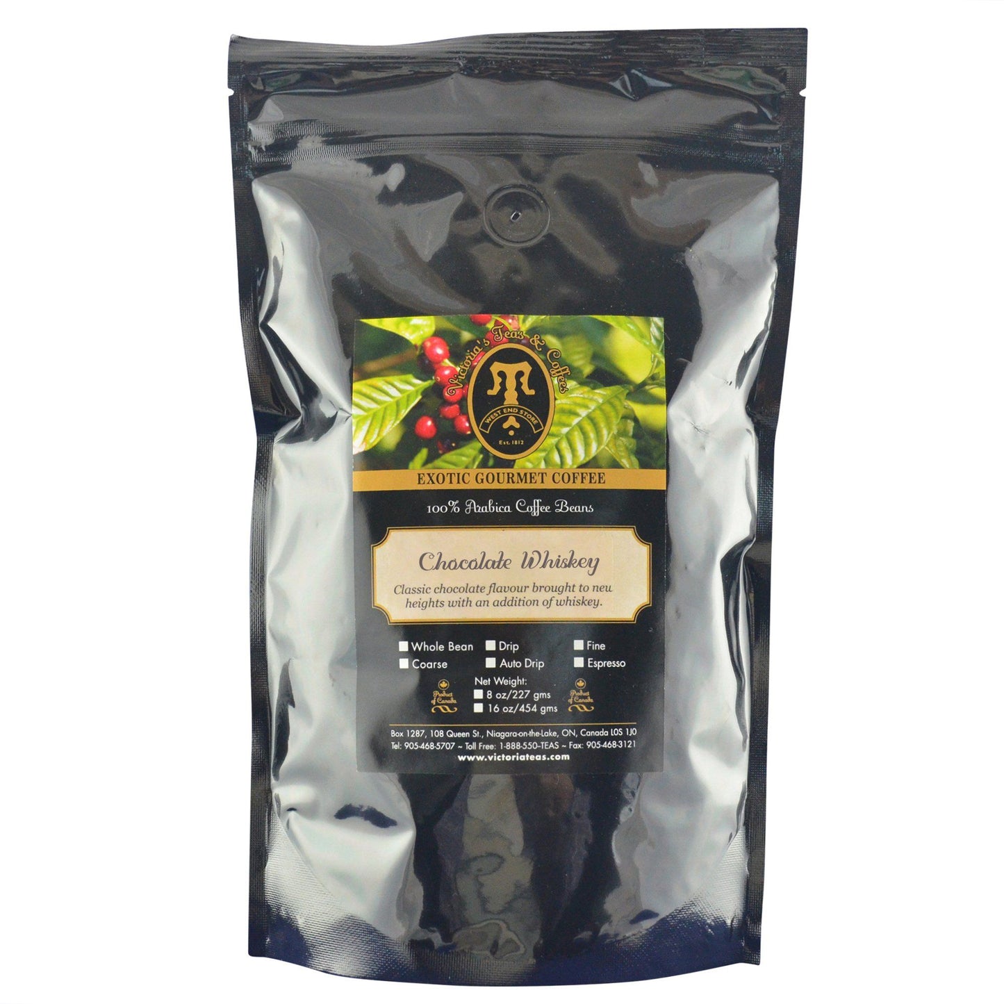 Chocolate Whiskey Exotic Flavoured Coffee 1 lb