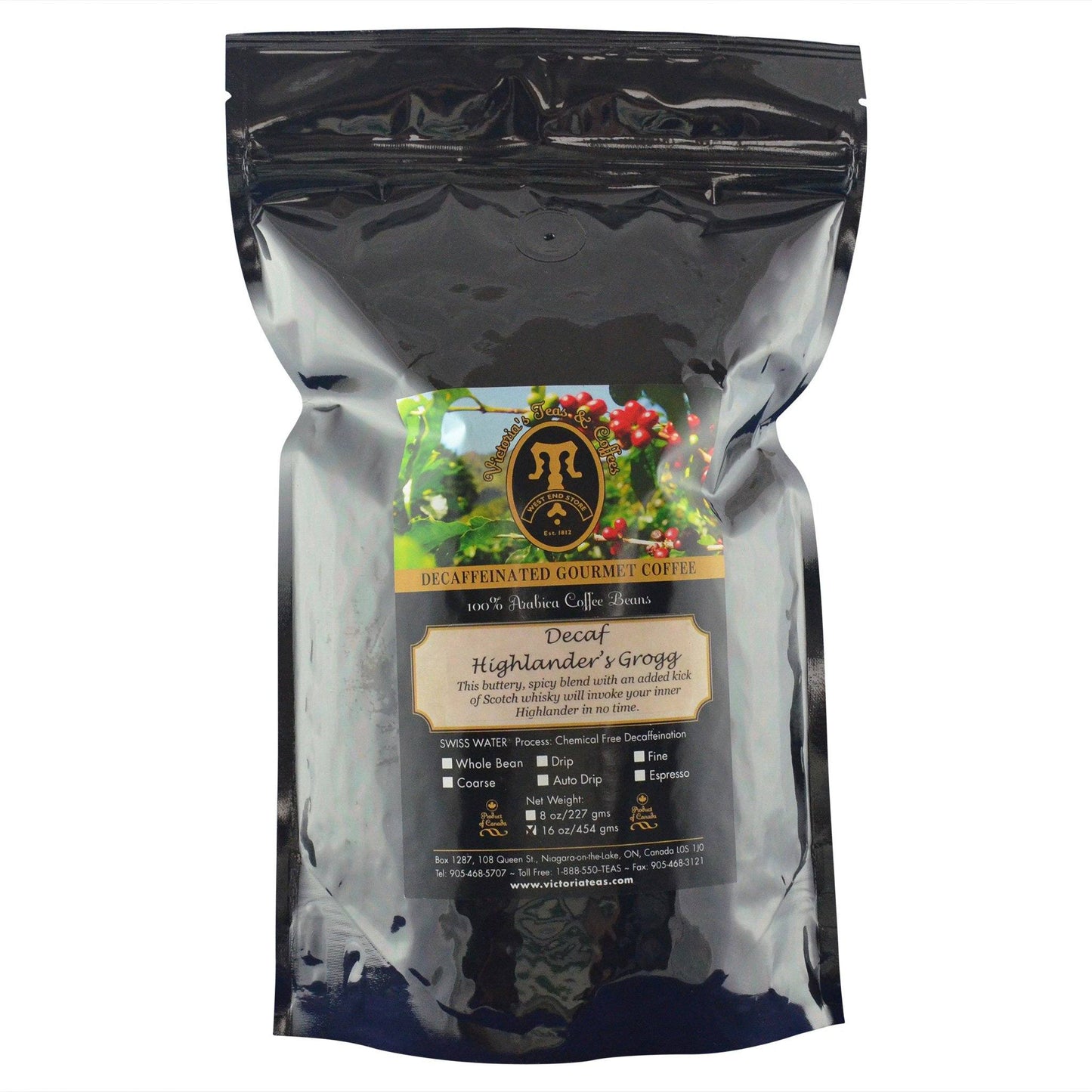 Decaf Highlanders Grogg Flavoured Decaf Coffee 1 lb