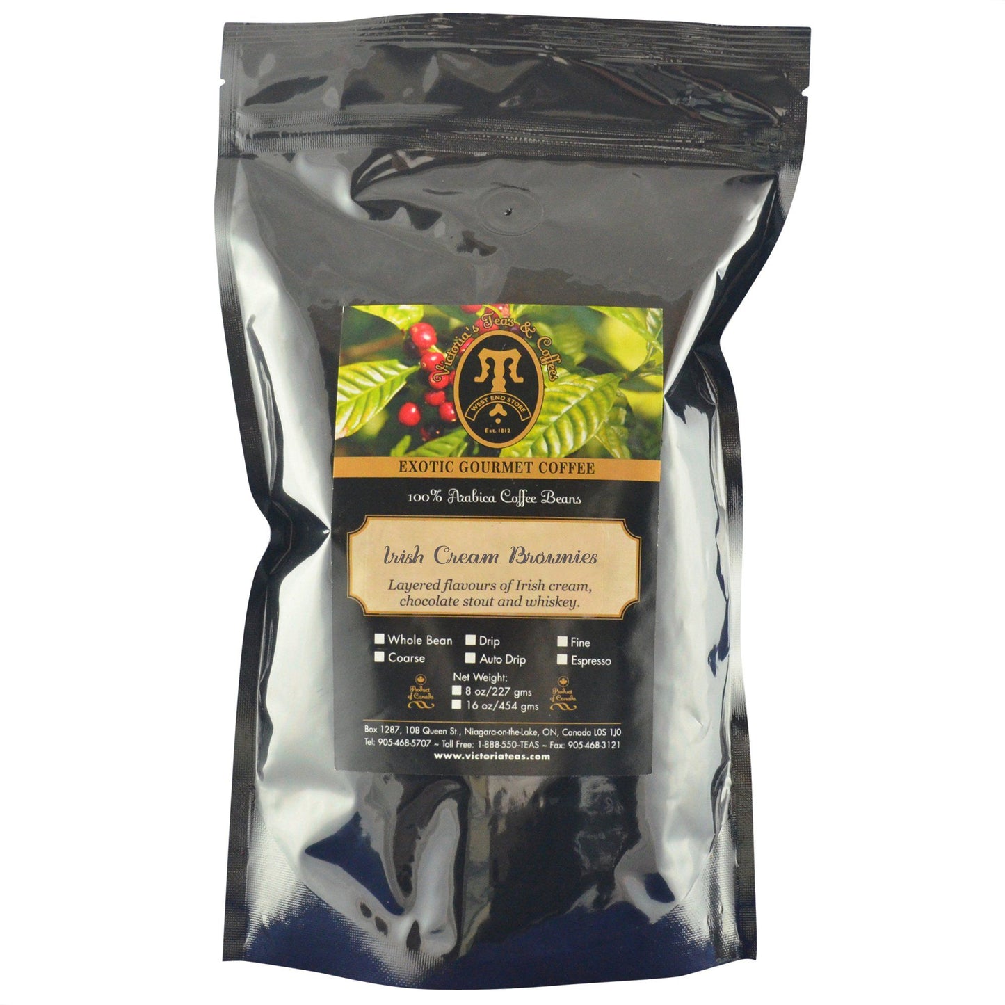 Irish Cream Brownies Exotic Flavoured Coffee 1 lb