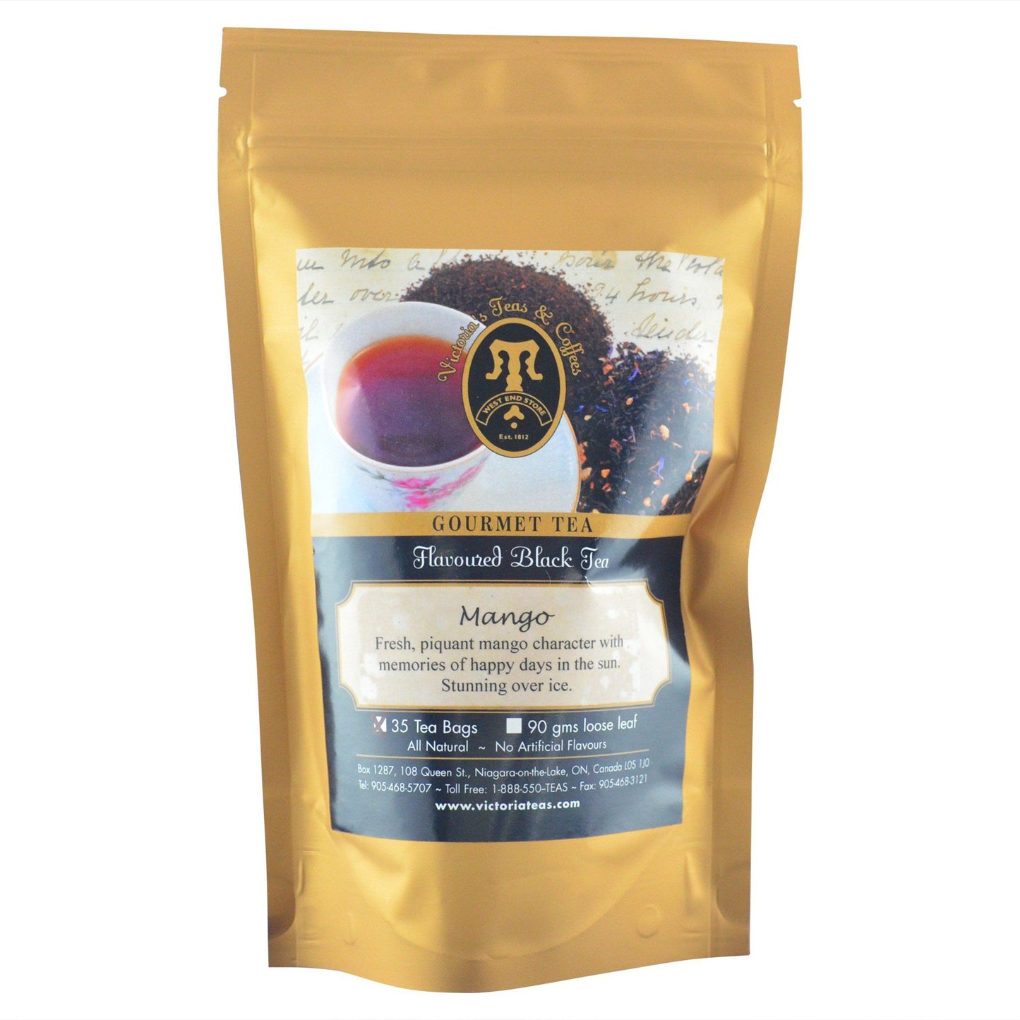 Mango Flavoured Black Tea Bags