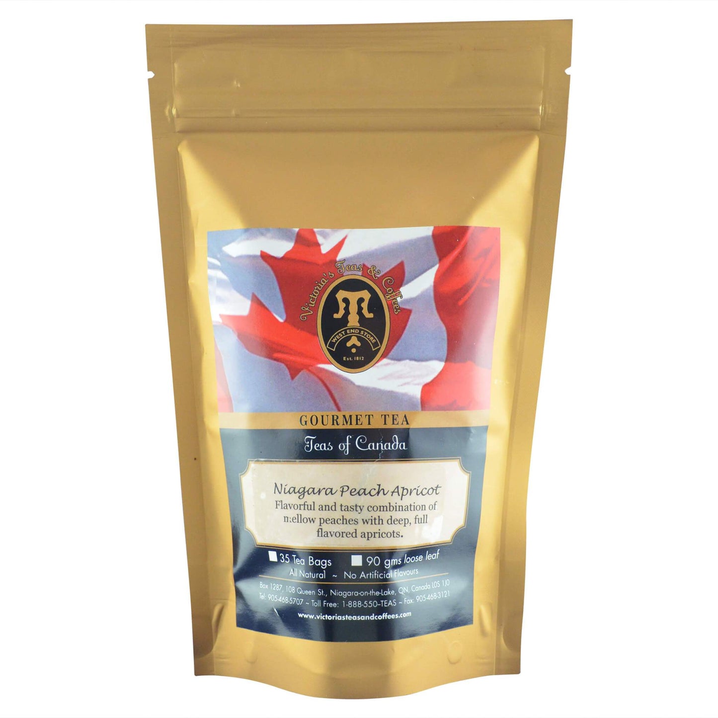 Niagara Peach Apricot Canadian Blend Tea Bags