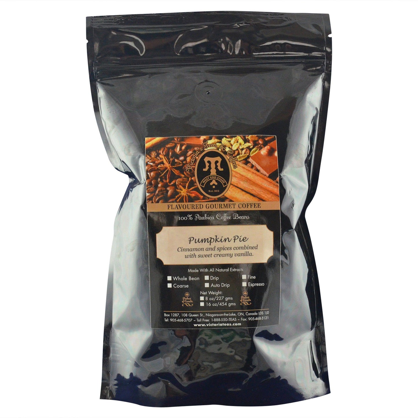 Pumpkin Pie Dessert Flavoured Coffee 1 lb
