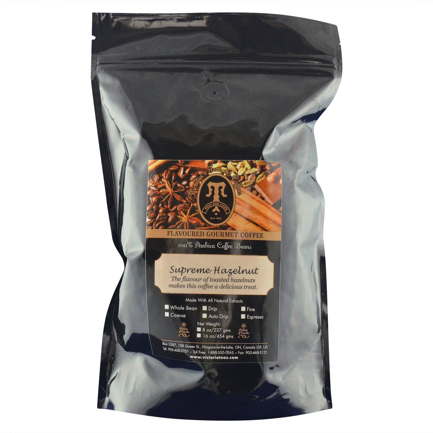 Supreme Hazelnut Gourmet Flavoured Coffee 1 lb