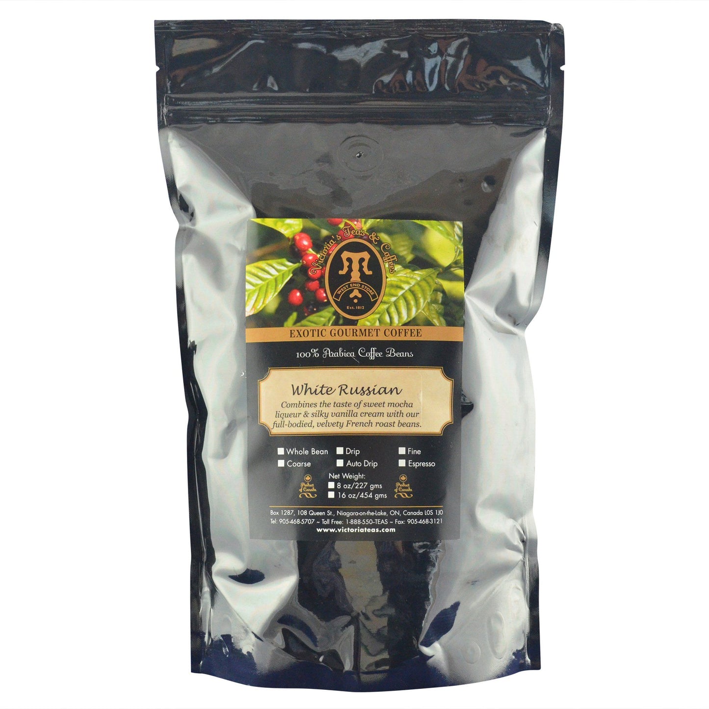 White Russian Exotic Flavoured Coffee 1 lb