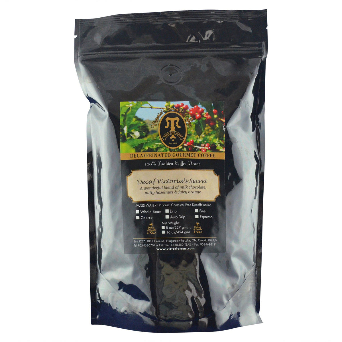 Decaf Victoria's Secret Victoria's Teas and Coffees