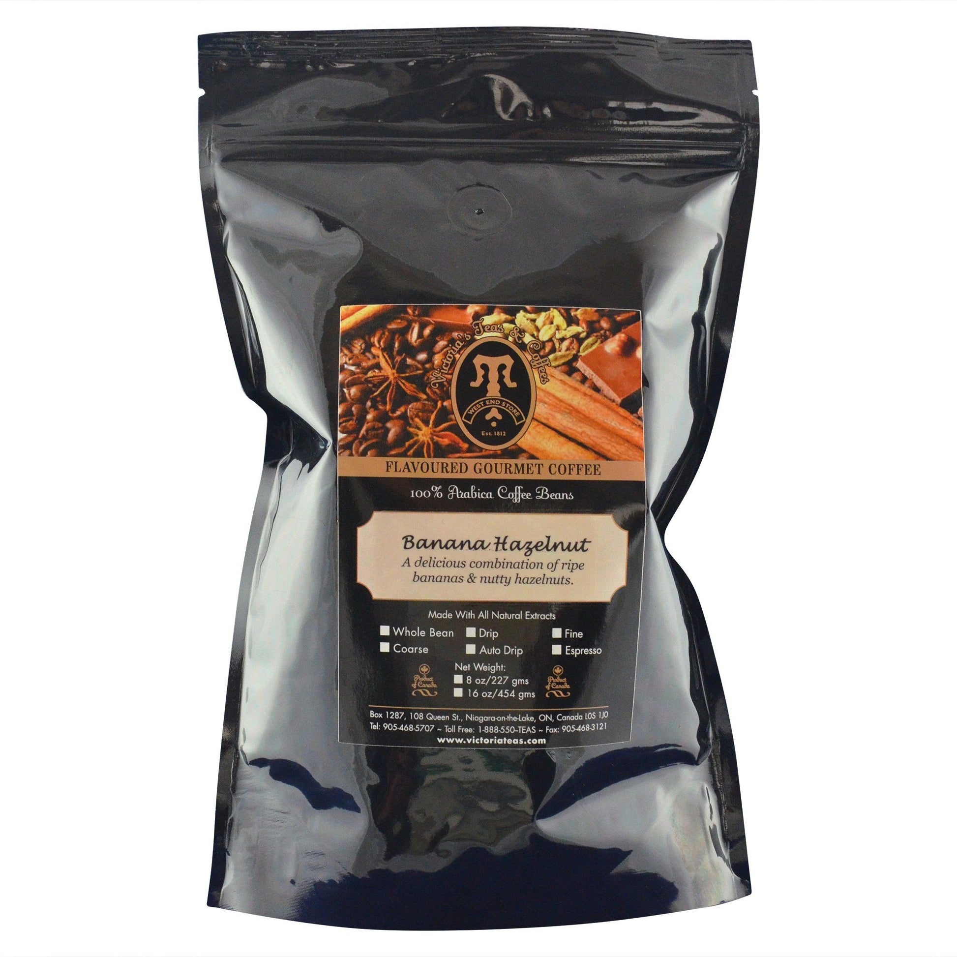 Banana Hazelnut Gourmet Flavoured Coffee 1 lb