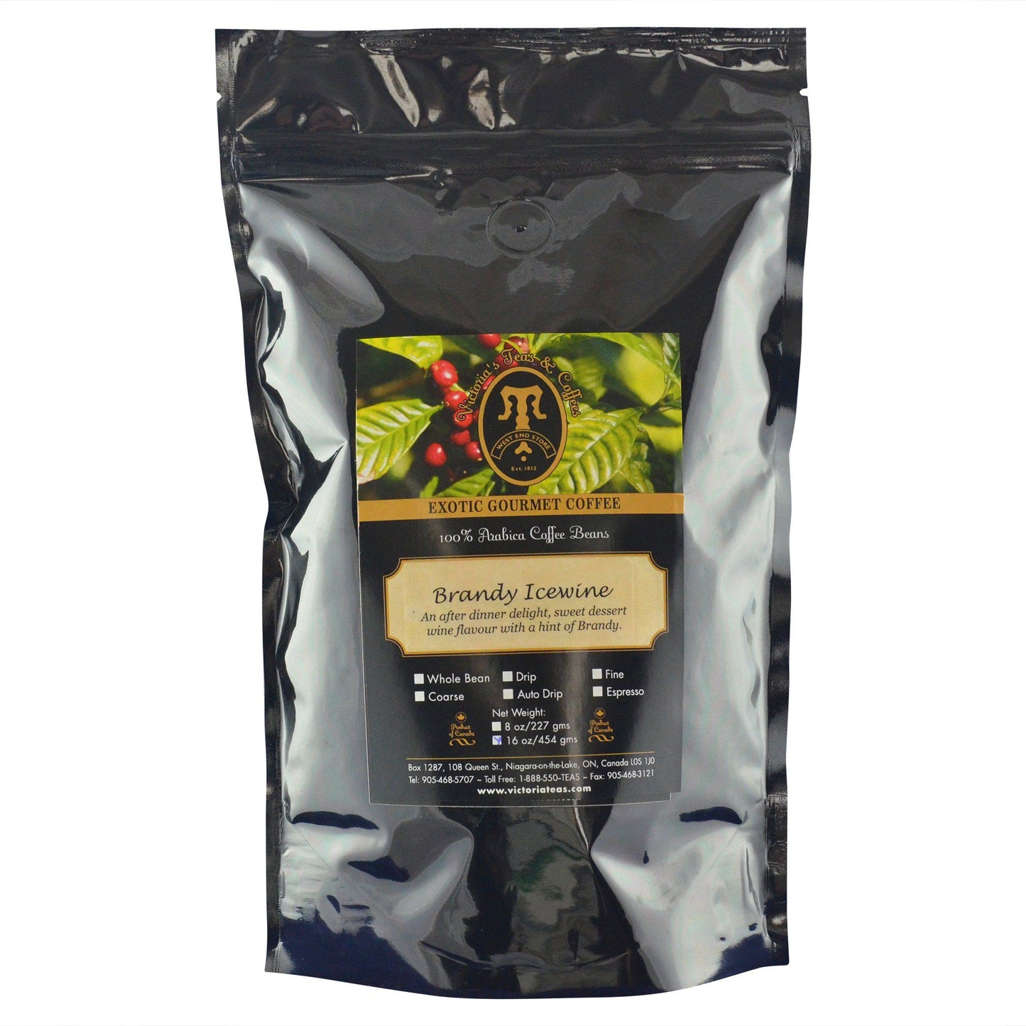 Brandy Icewine Canadian Flavoured Coffee 1 lb