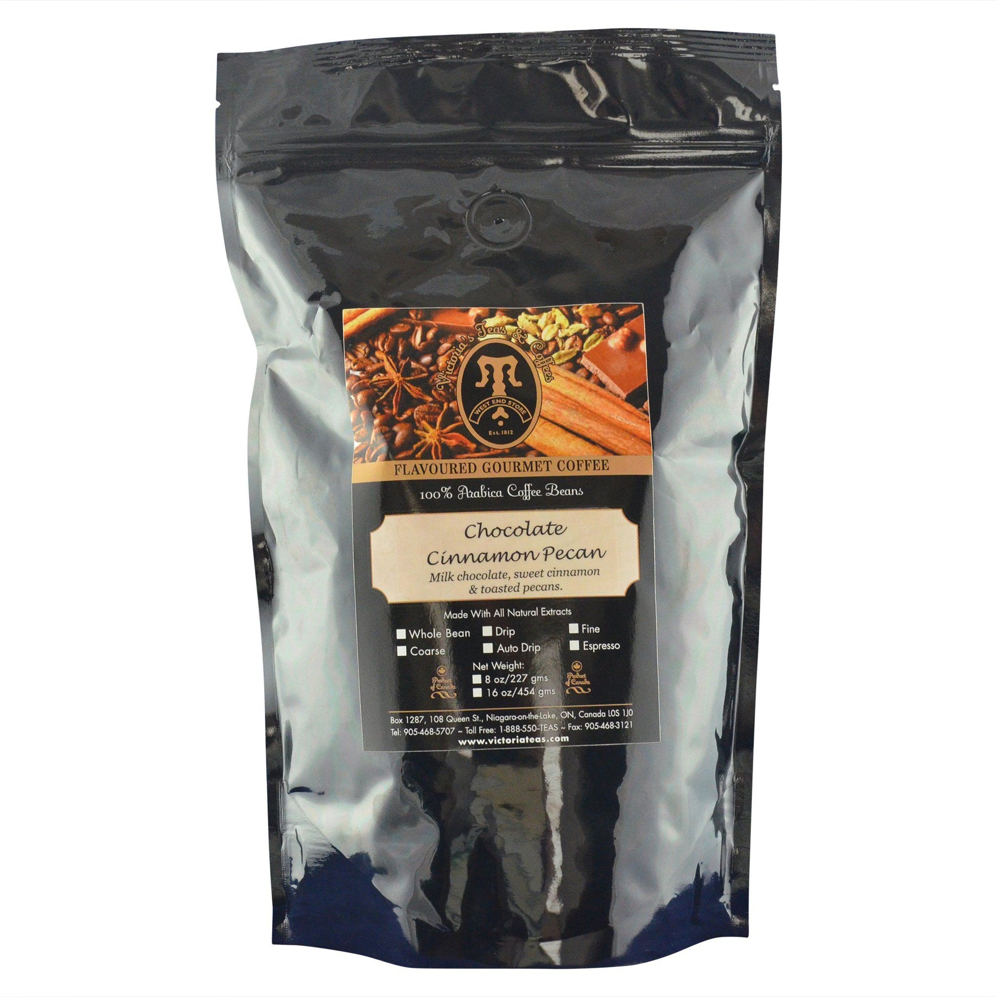 Chocolate Cinnamon Pecan Dessert Flavoured Coffee 1 lb