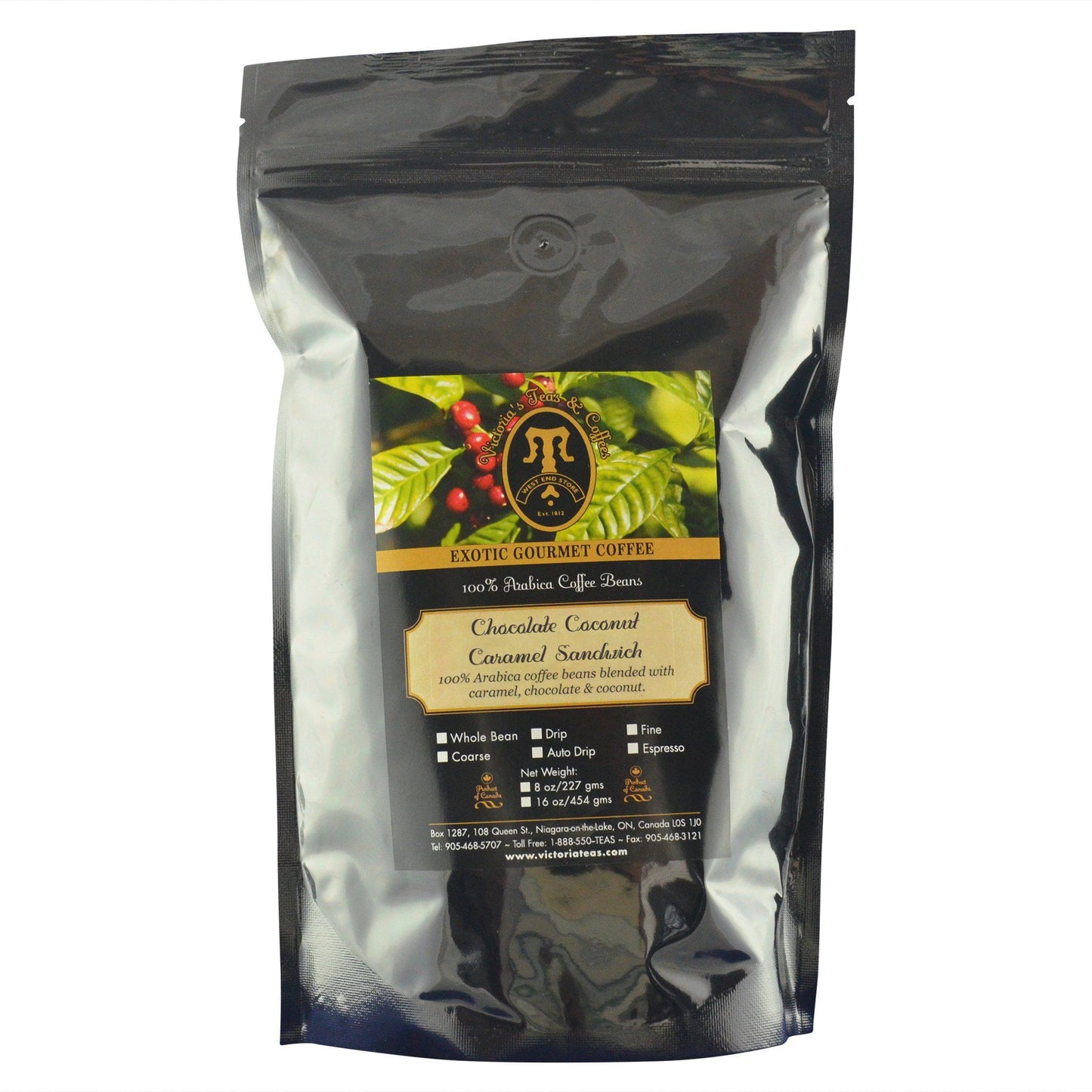 Chocolate Coconut Caramel Sandwich Exotic Flavoured Coffee 1 lb