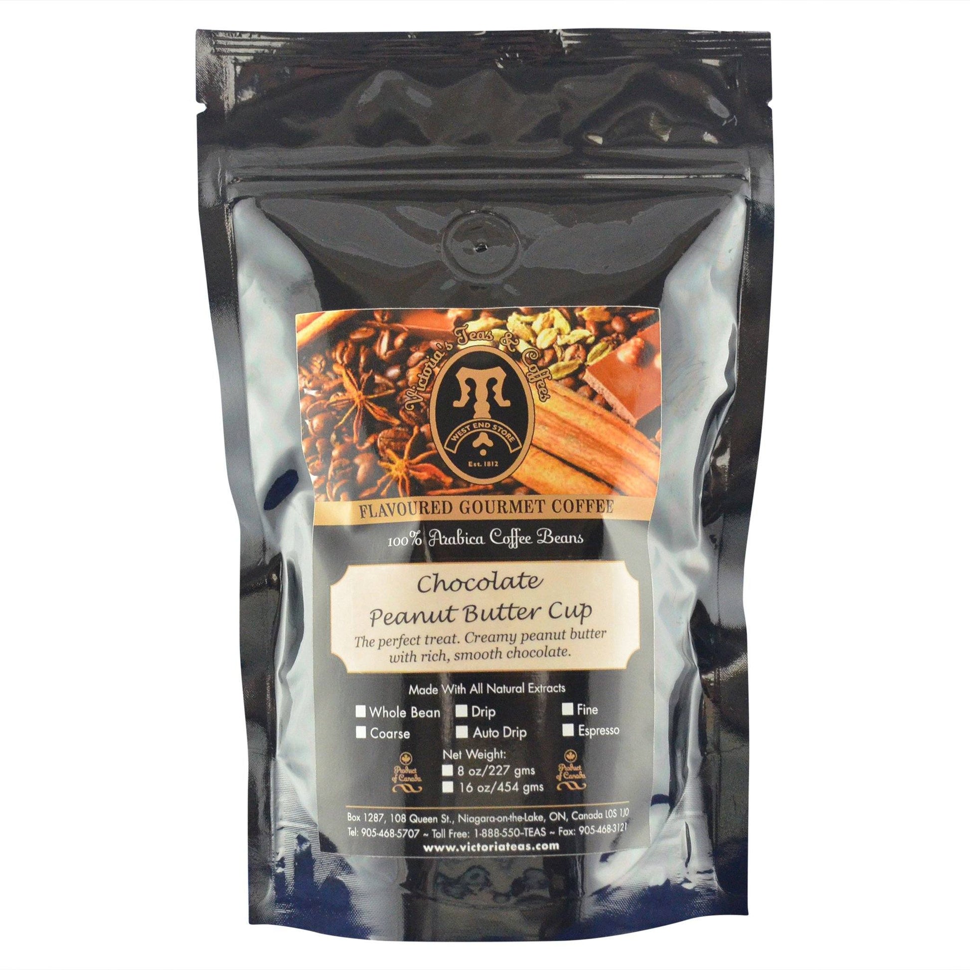 Chocolate Peanut Butter Cup Dessert Flavoured Coffee 1/2 lb