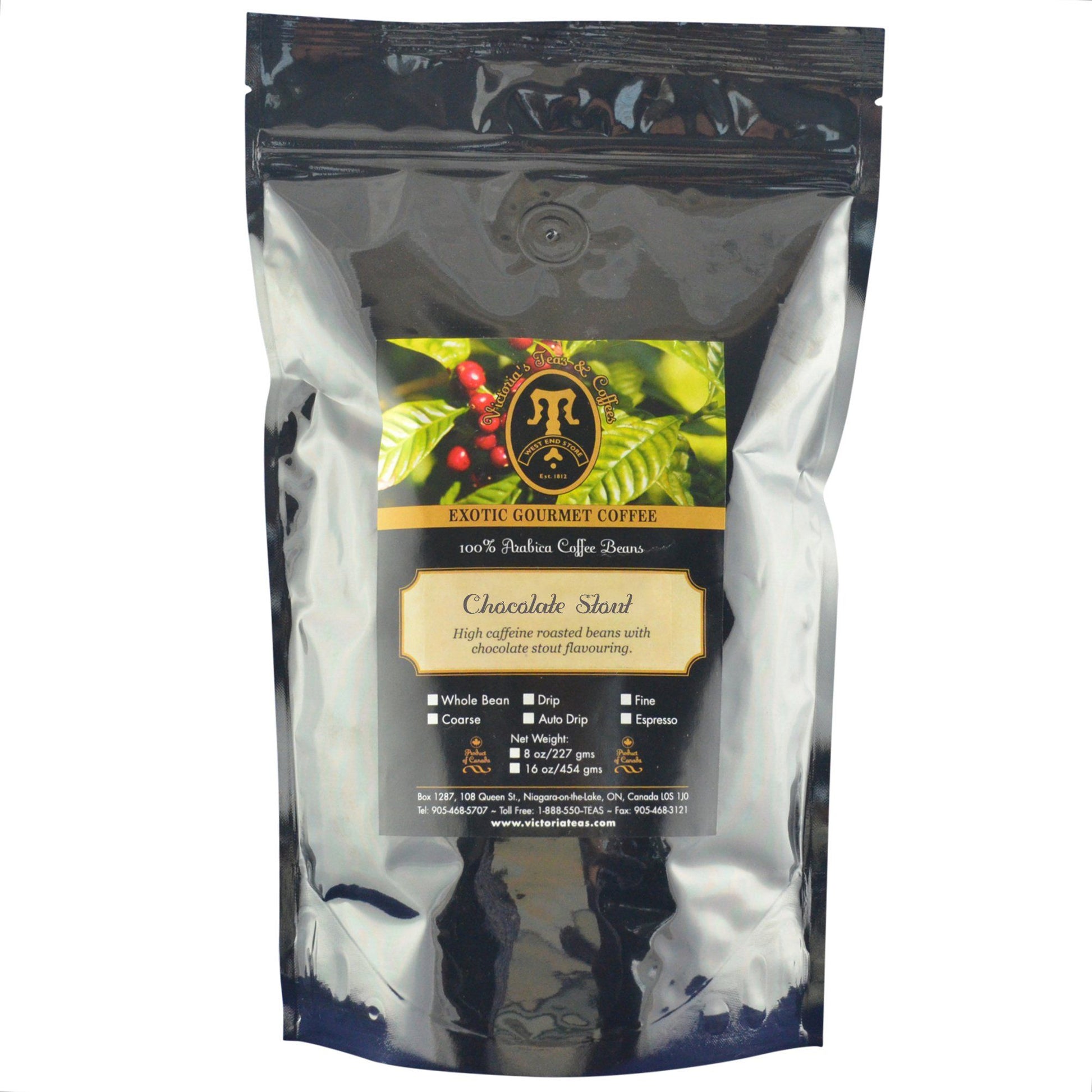Chocolate Stout Exotic Flavoured Coffee 1 lb
