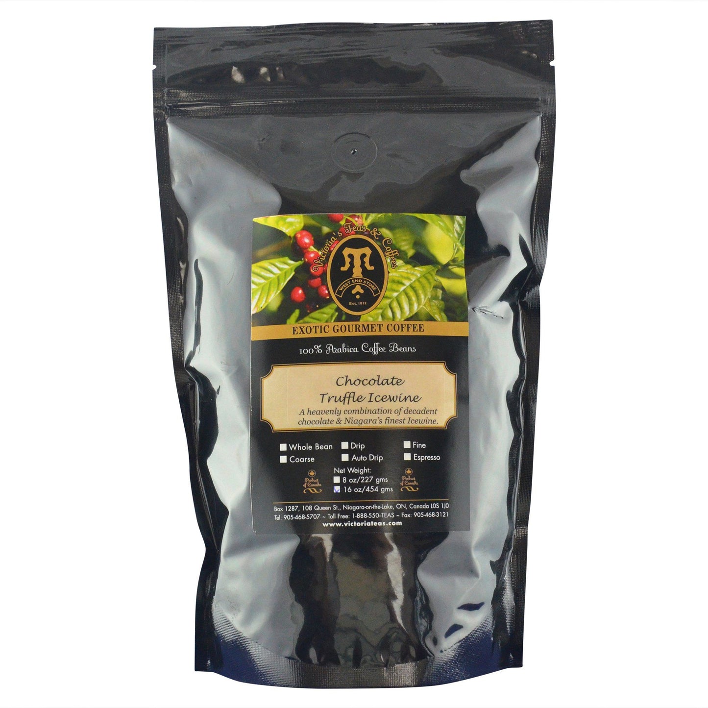 Chocolate Truffle Ice Wine Canadian Flavoured Coffee 1 lb