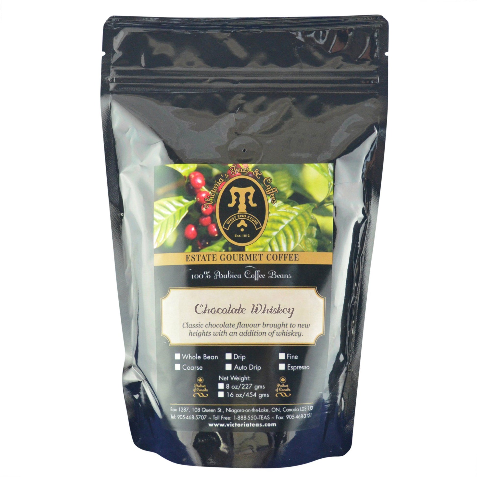 Chocolate Whiskey Exotic Flavoured Coffee 1/2 lb