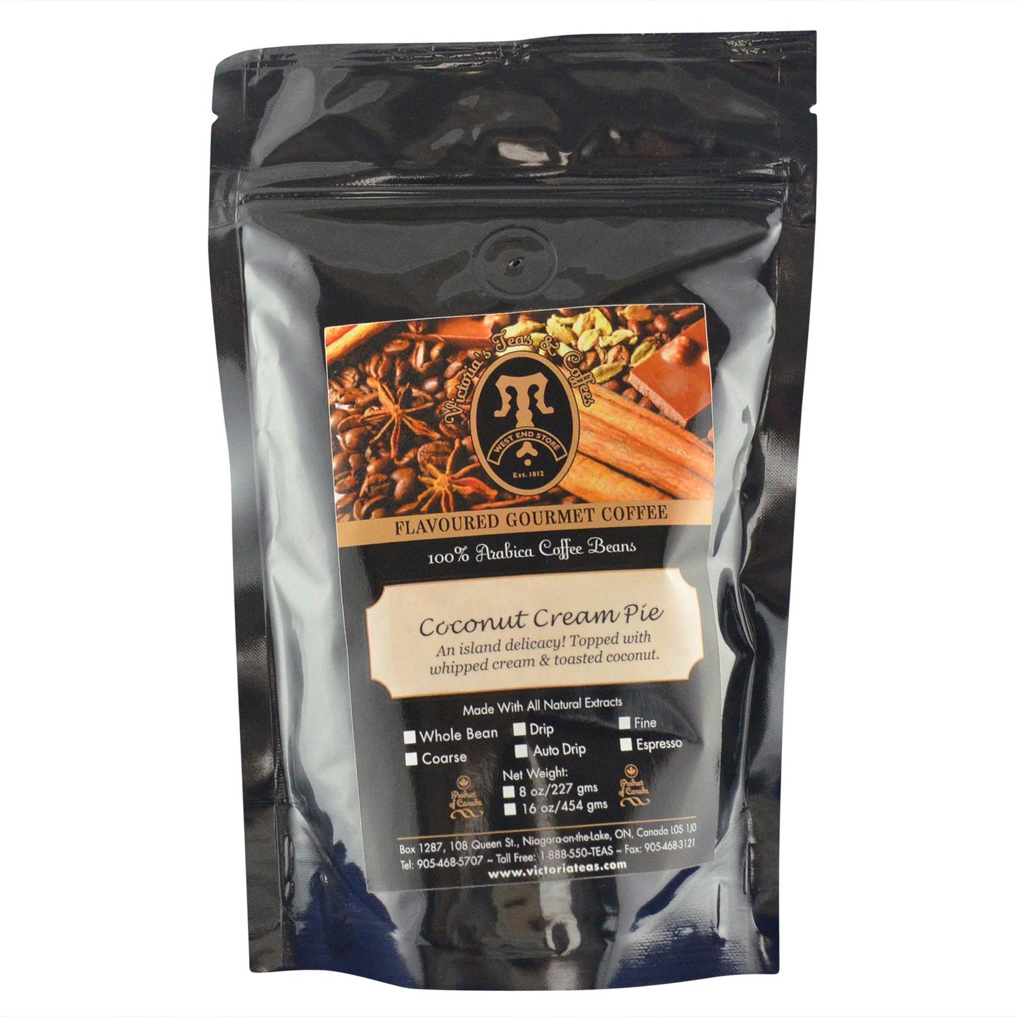 Coconut Cream Pie Dessert Flavoured Coffee 1/2 lb