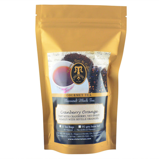 Cranberry Orange Flavoured Black Tea Bags 