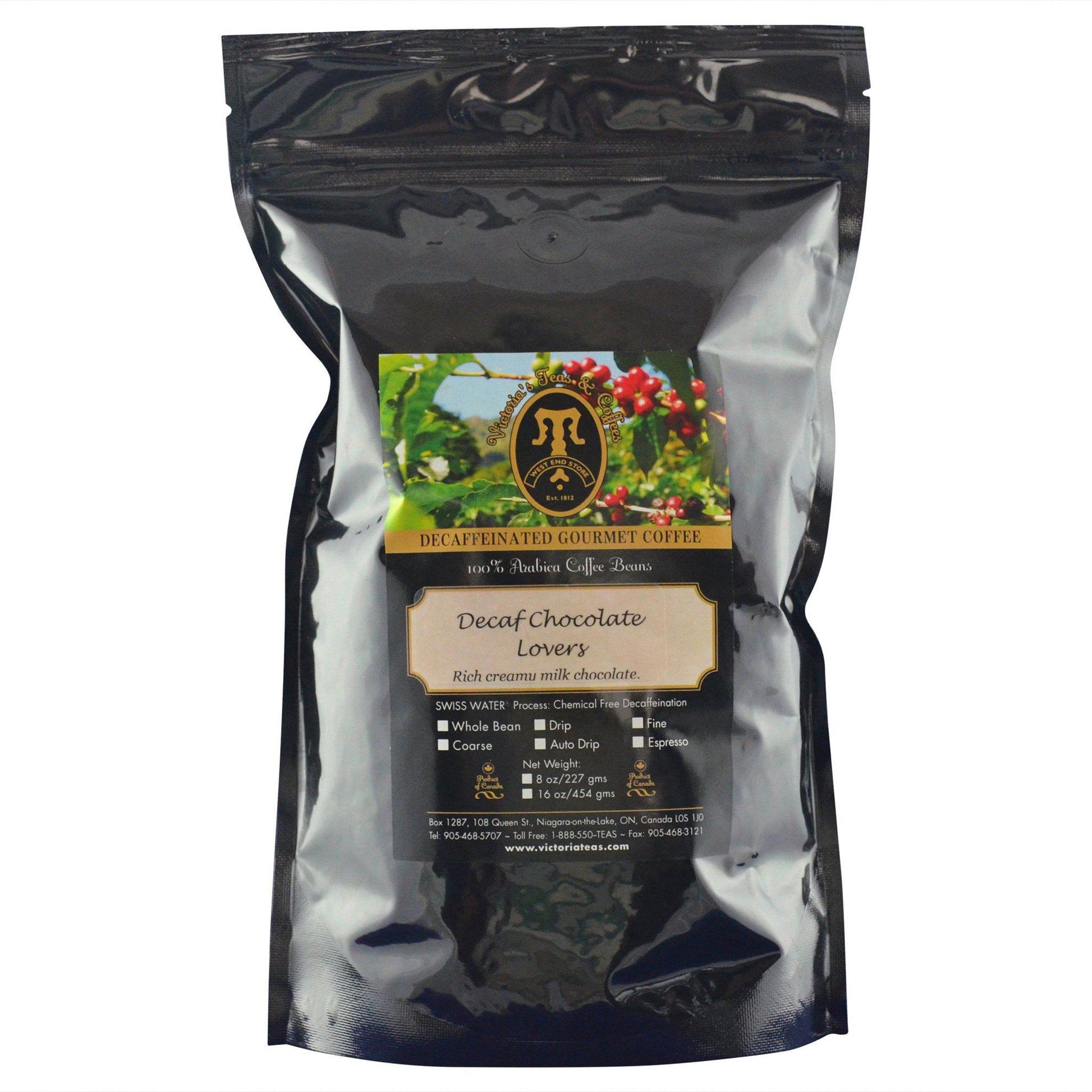 Decaf Chocolate Lovers Flavoured Decaf Coffee 1 lb