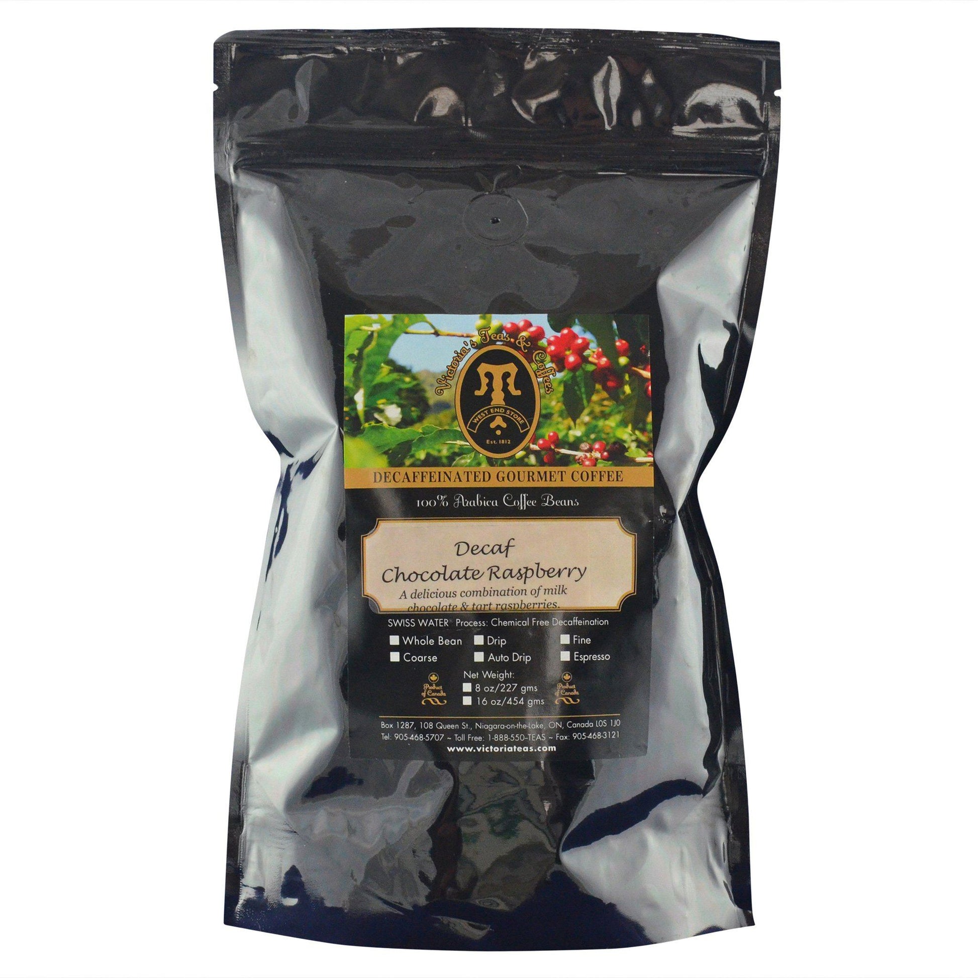 Decaf Chocolate Raspberry Flavoured Decaf Coffee 1 lb