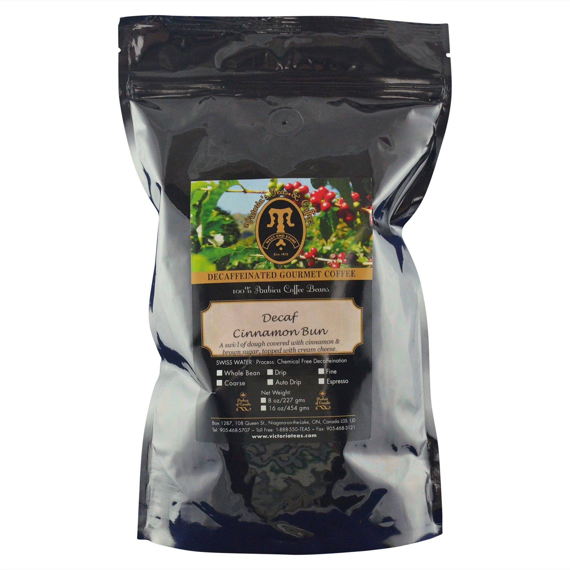 Decaf Cinnamon Bun Flavoured Decaf Coffee 1 lb