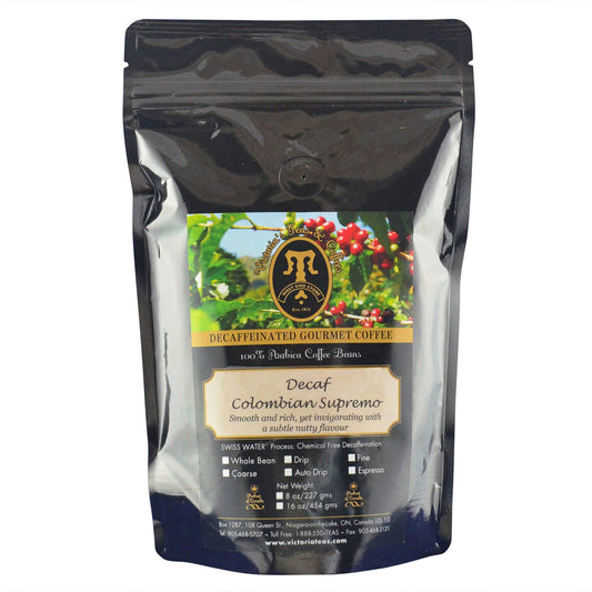 Decaf Colombian Supremo Non Flavoured Decaf Coffee 1/2 lb