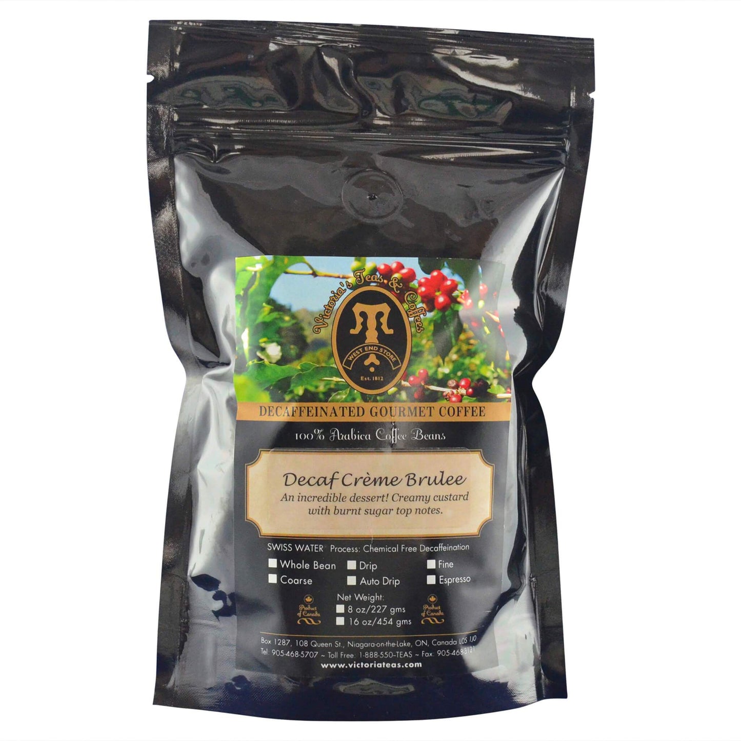 Decaf Crème Brûlée Flavoured Decaf Coffee 1/2 lb