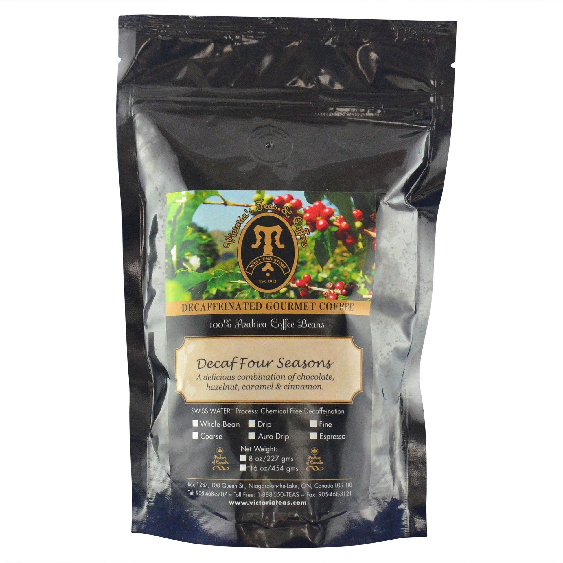 Decaf Four Seasons Flavoured Decaf Coffee 1/2 lb