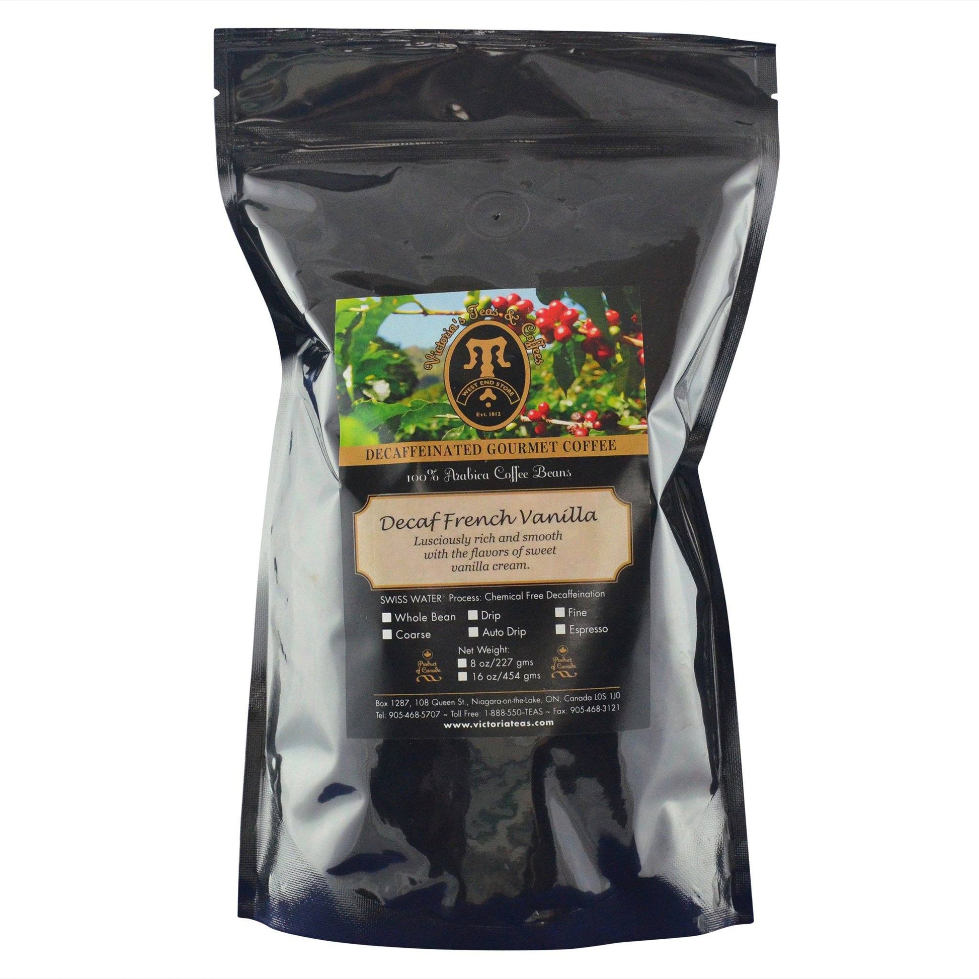 Decaf French Vanilla Flavoured Decaf Coffee 1 lb