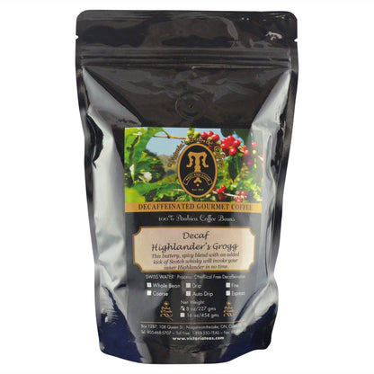 Decaf Highlanders Grogg Flavoured Decaf Coffee 1/2 lb