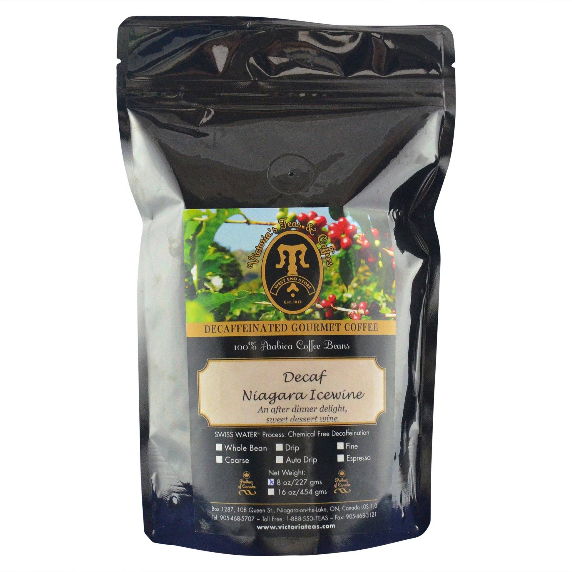 Decaf Niagara Icewine Flavoured Decaf Coffee 1/2 lb