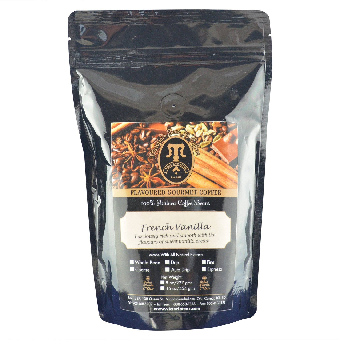 French Vanilla Gourmet Flavoured Coffee 1/2 lb