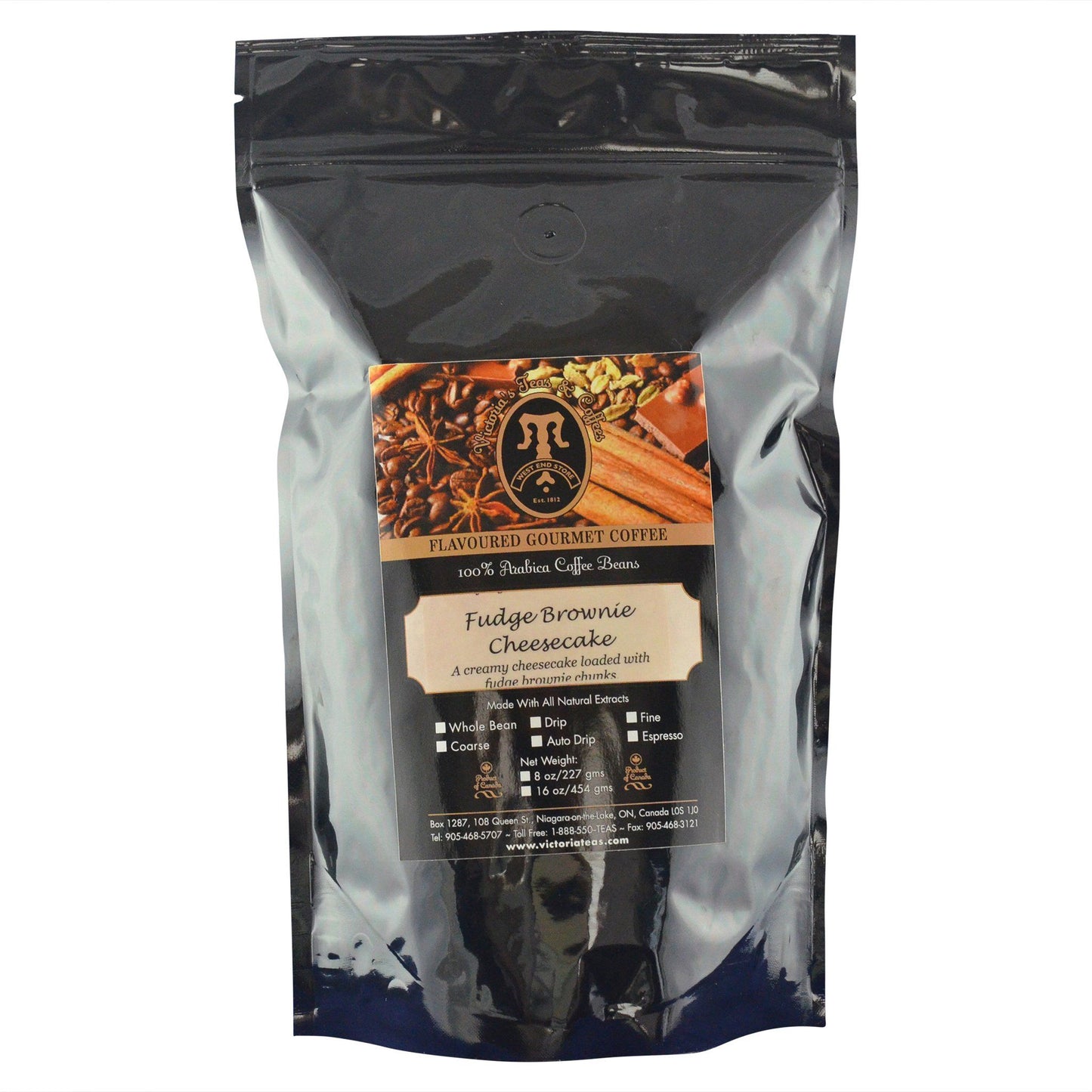 Fudge Brownie Cheesecake Dessert Flavoured Coffee 1 lb