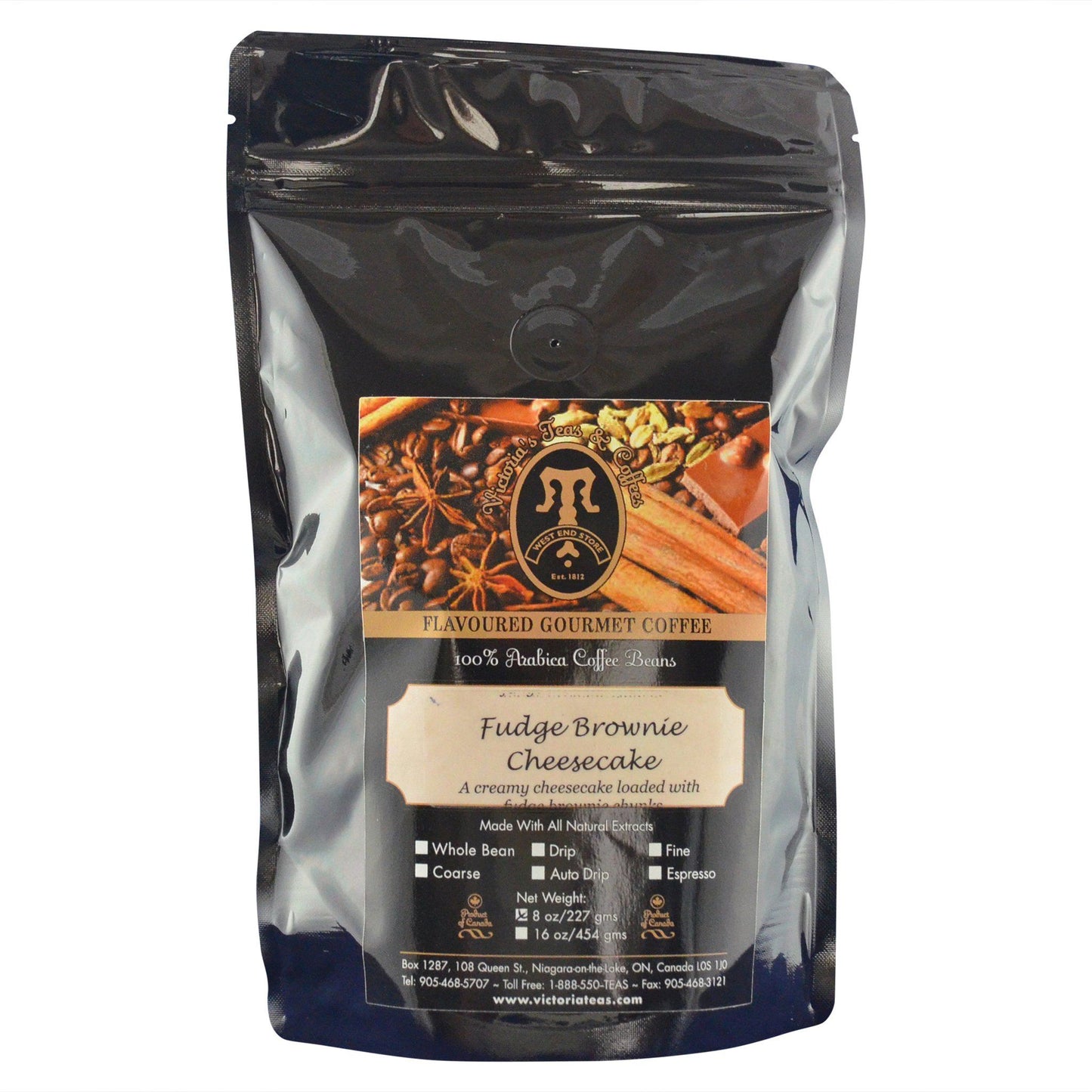 Fudge Brownie Cheesecake Dessert Flavoured Coffee 1/2 lb