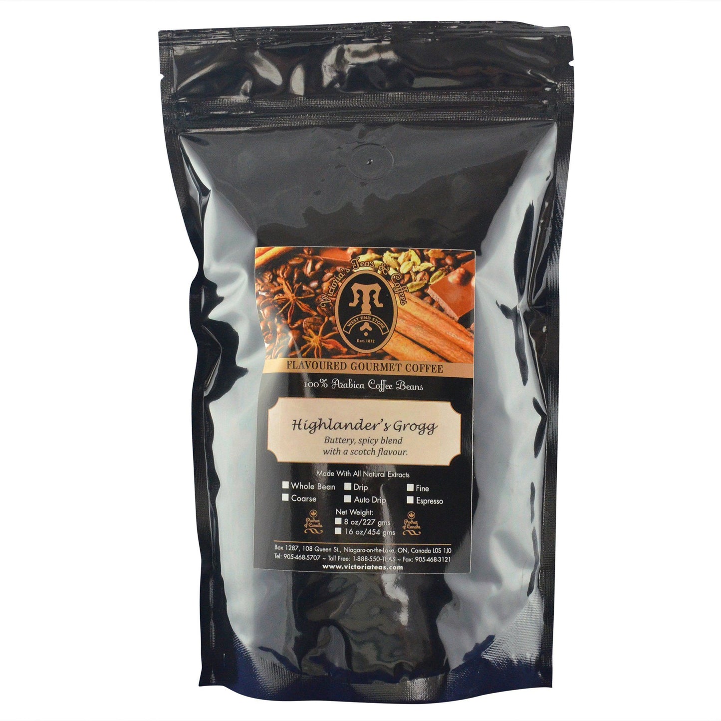 Highlander's Grogg Gourmet Flavoured Coffee 1 lb