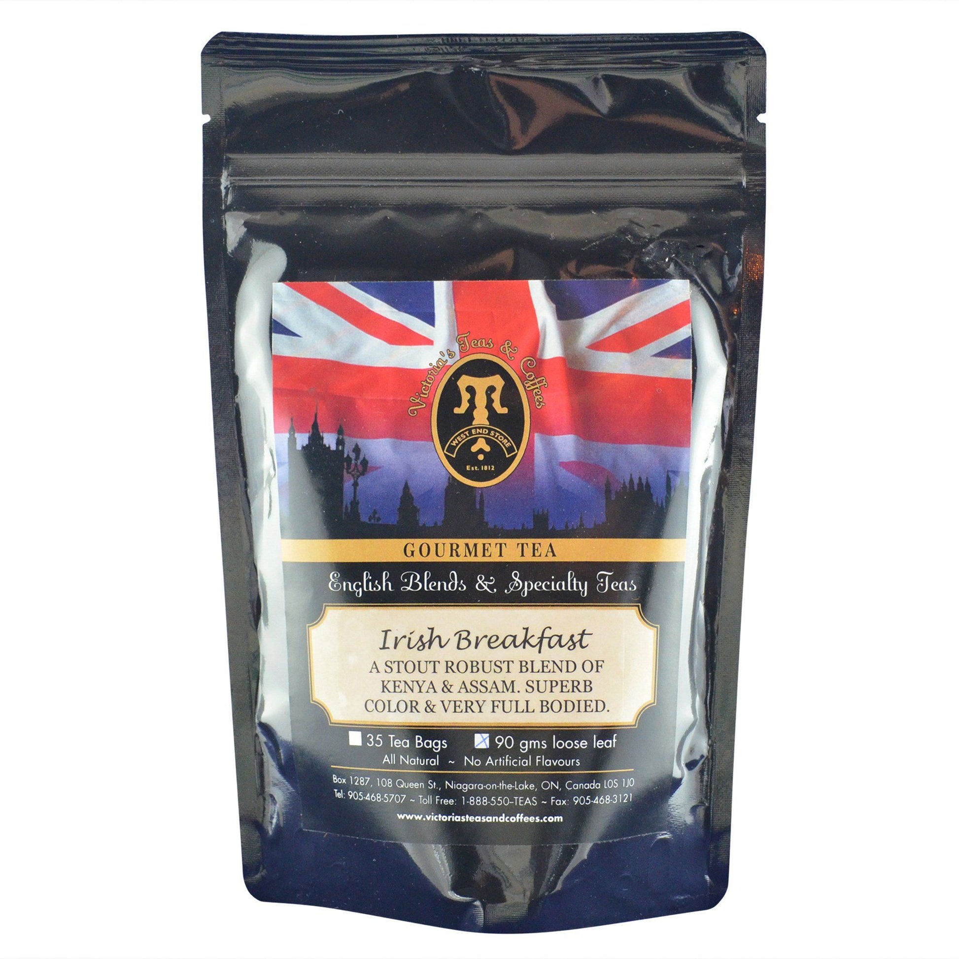 Irish Breakfast English Loose Leaf Tea Blend 90g