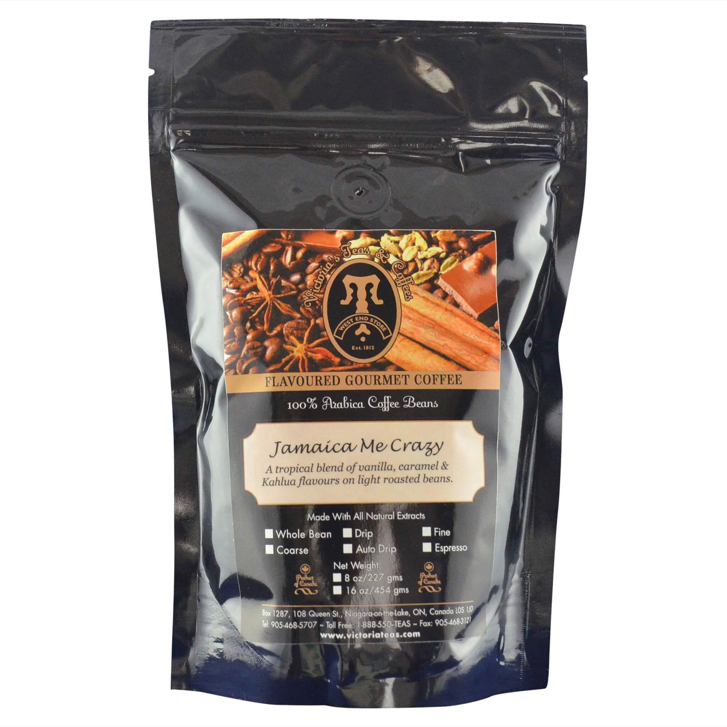 Jamaica Me Crazy Gourmet Flavoured Coffee 1/2 lb