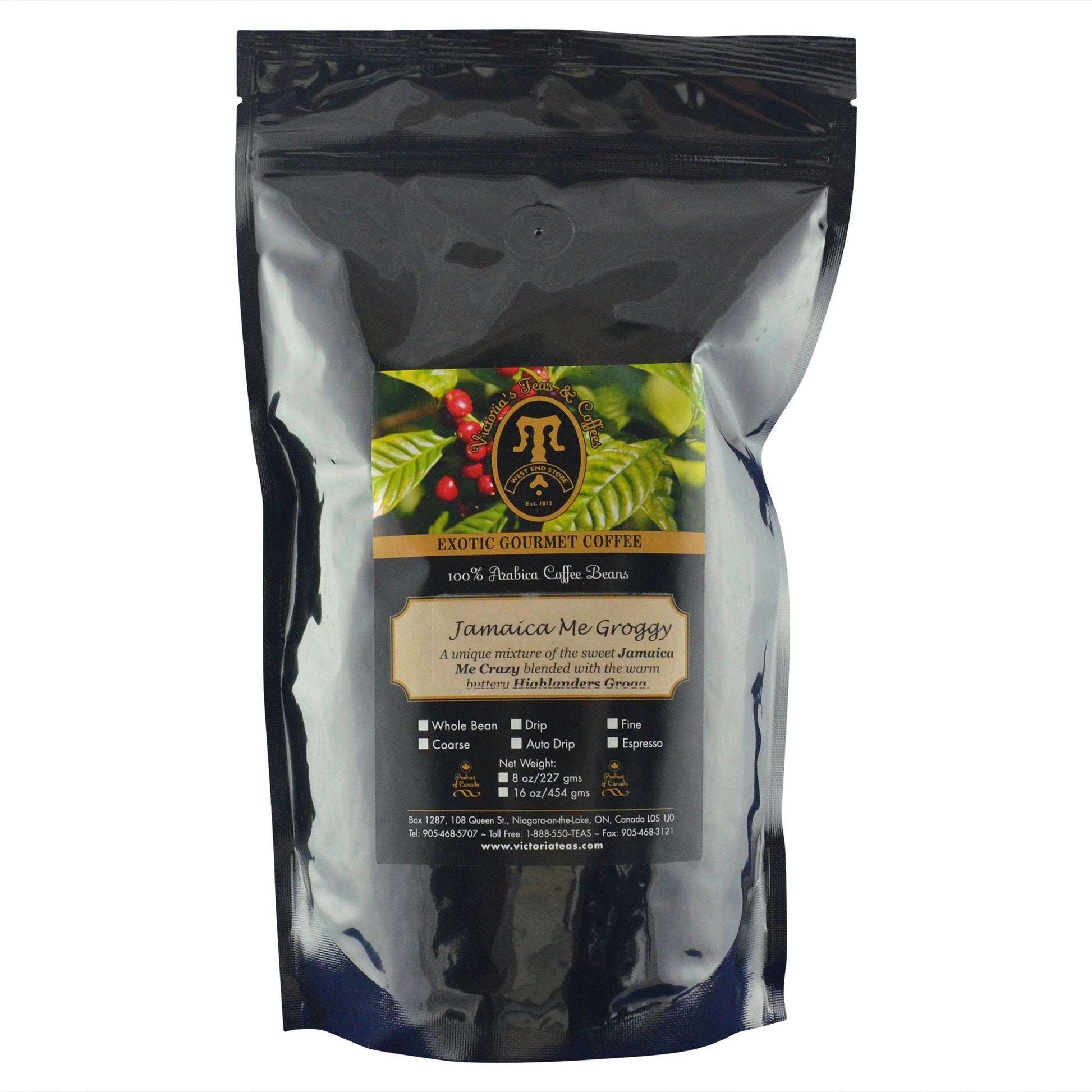 Jamaica Me Groggy Exotic Flavoured Coffee 1 lb