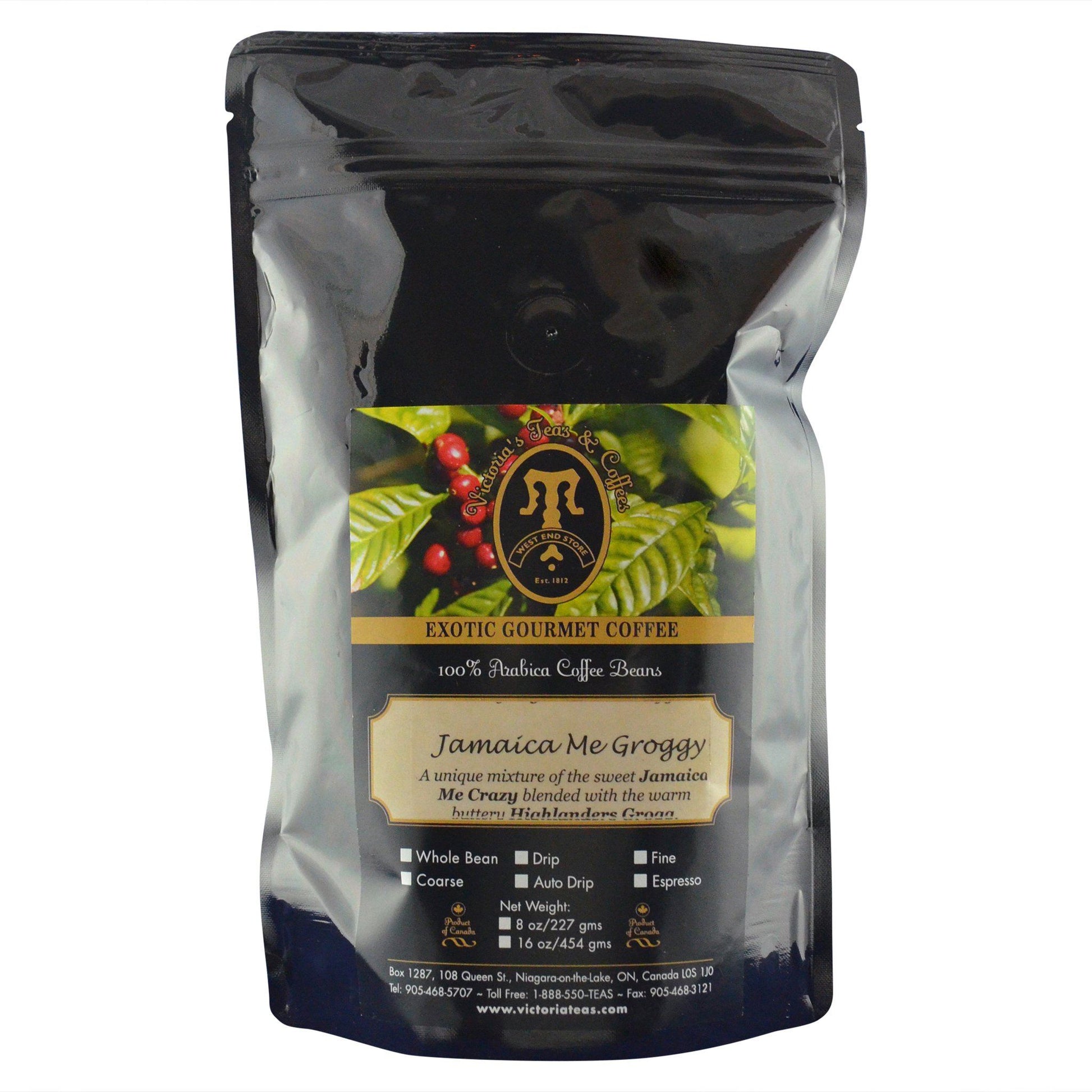 Jamaica Me Groggy Exotic Flavoured Coffee 1/2 lb