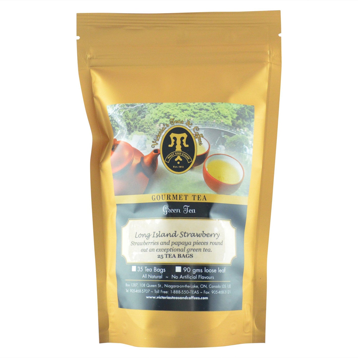 Long Island Strawberry Green Tea Bags 