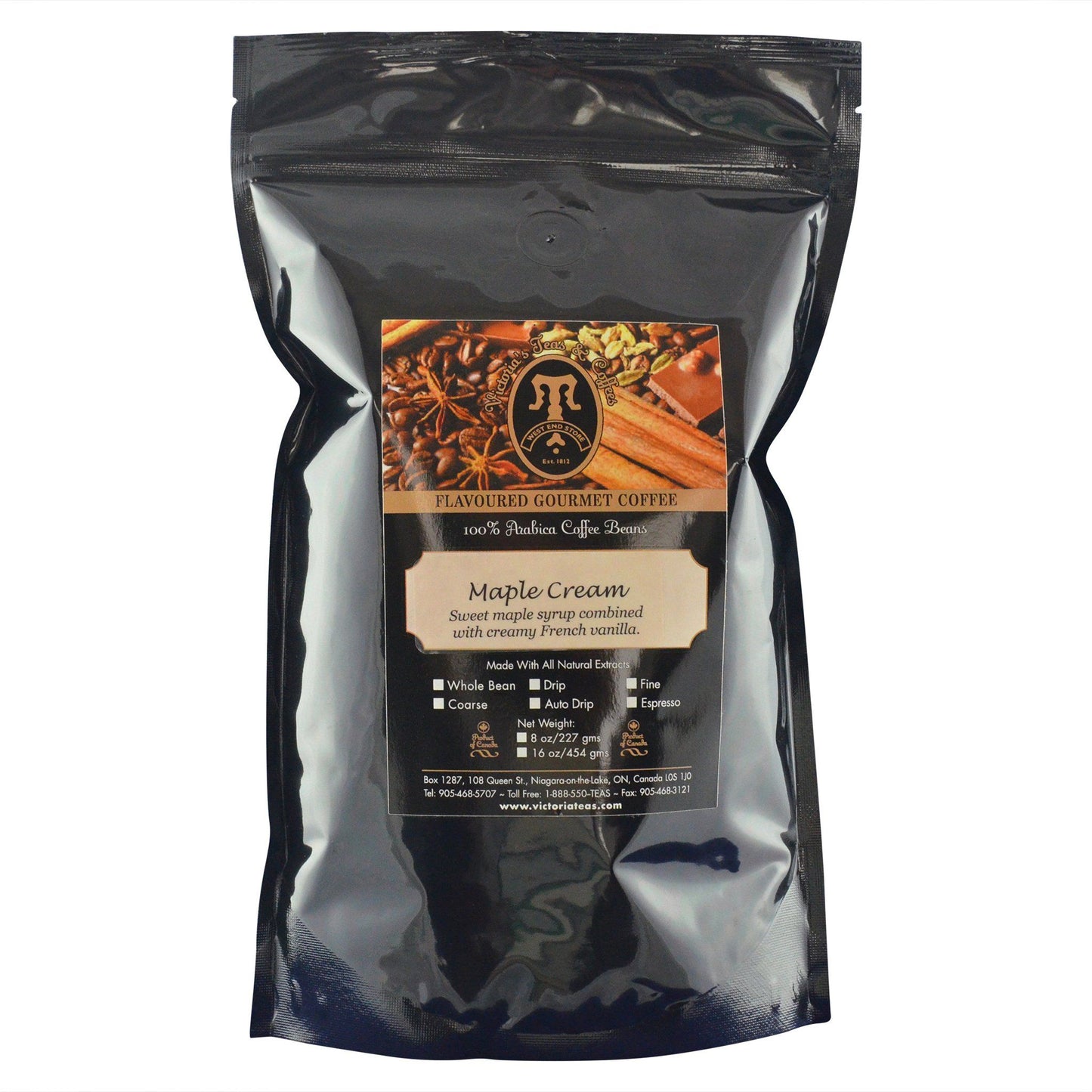 Maple Cream Canadian Flavoured Coffee 1 lb
