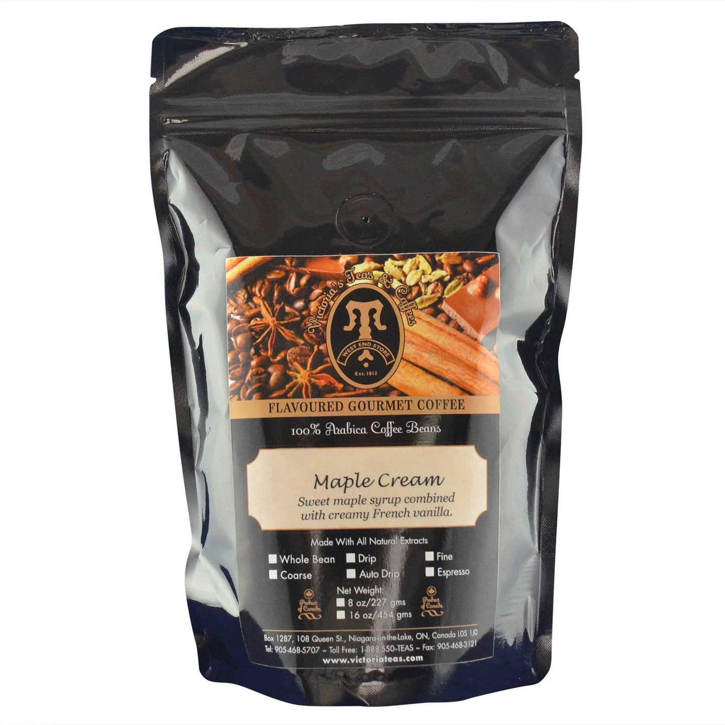 Maple Cream Canadian Flavoured Coffee 1/2 lb