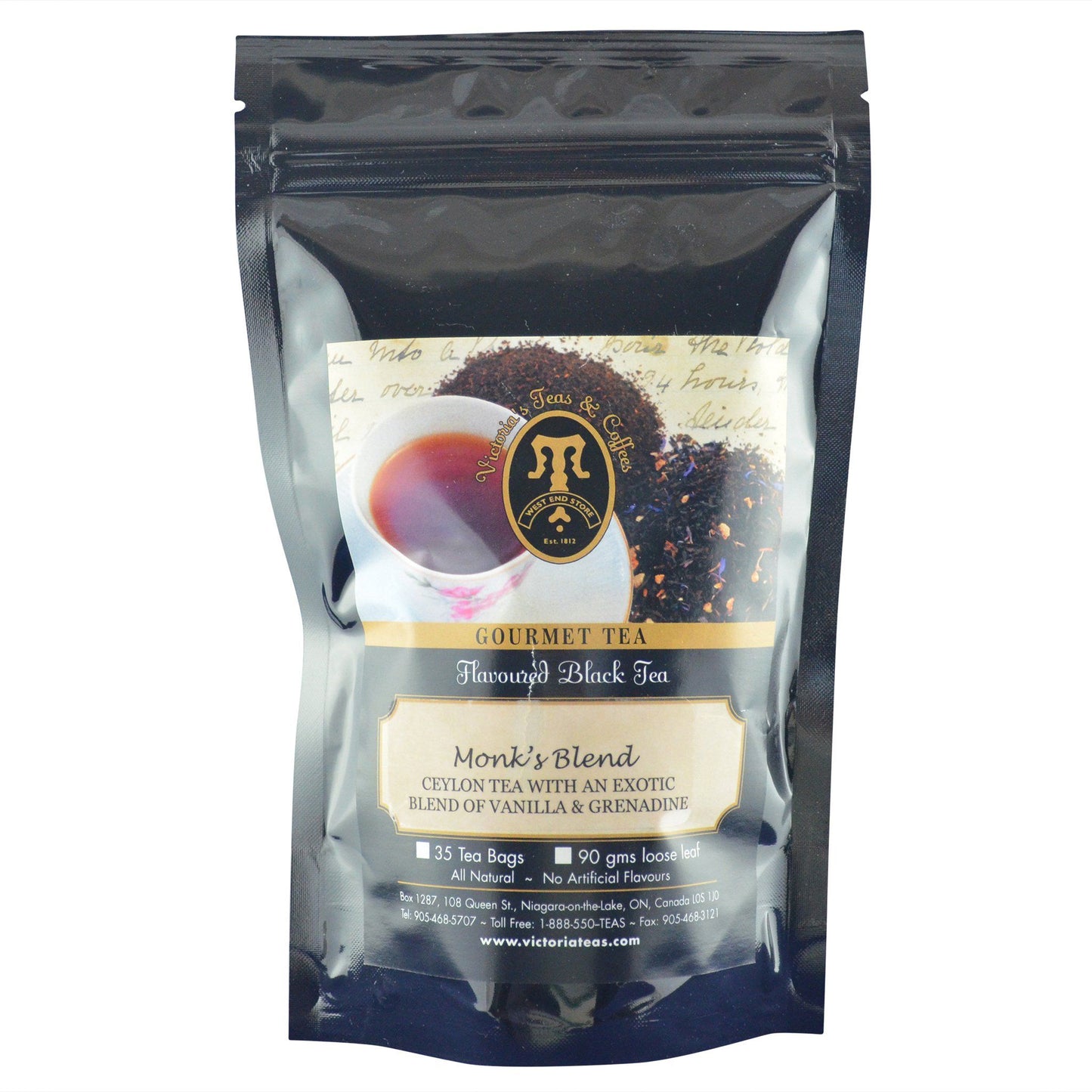Monk's Blend Flavoured Black Loose Leaf Tea 