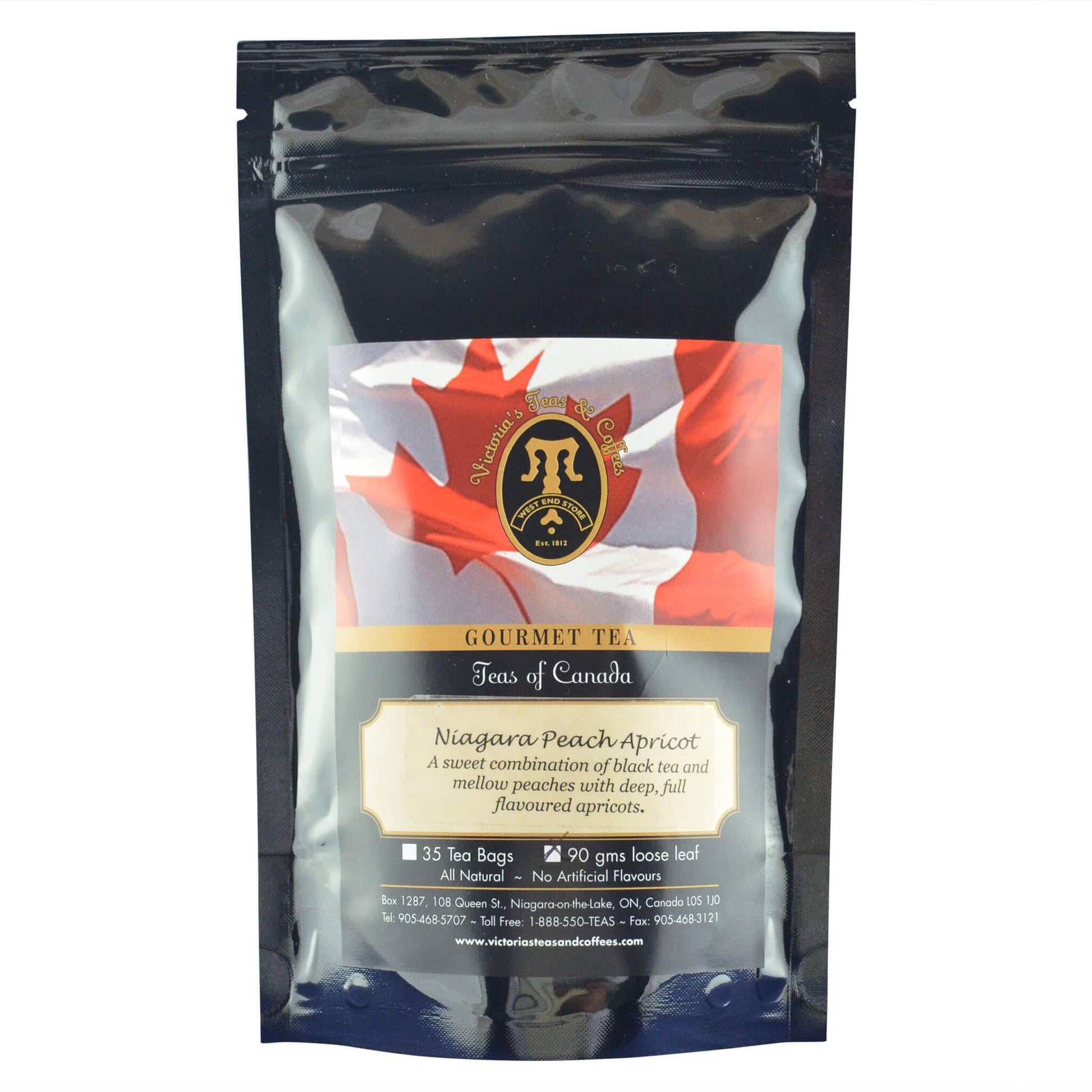 Niagara Peach Apricot Canadian Blend Loose Leaf Tea 