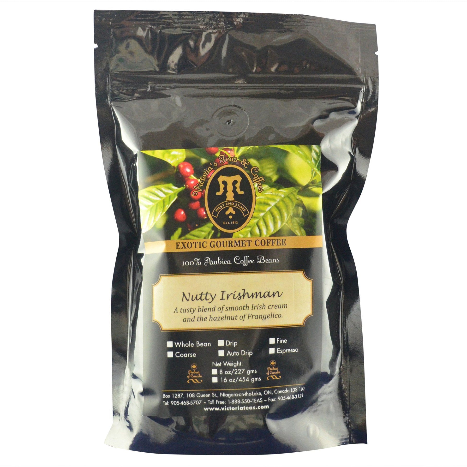 Nutty Irishman Exotic Flavoured Coffee 1/2 lb