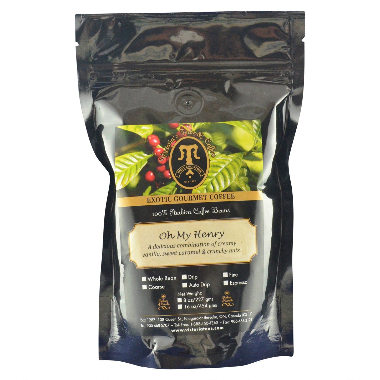 Oh My Henry Exotic Flavoured Coffee 1/2 lb