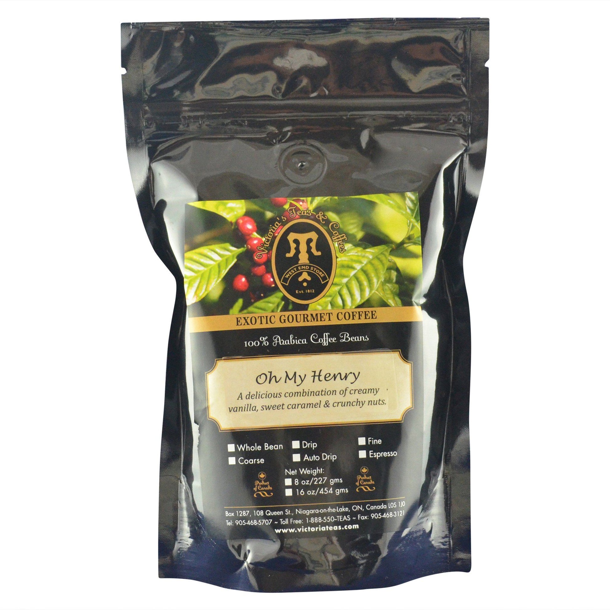 Oh My Henry Exotic Flavoured Coffee 1/2 lb