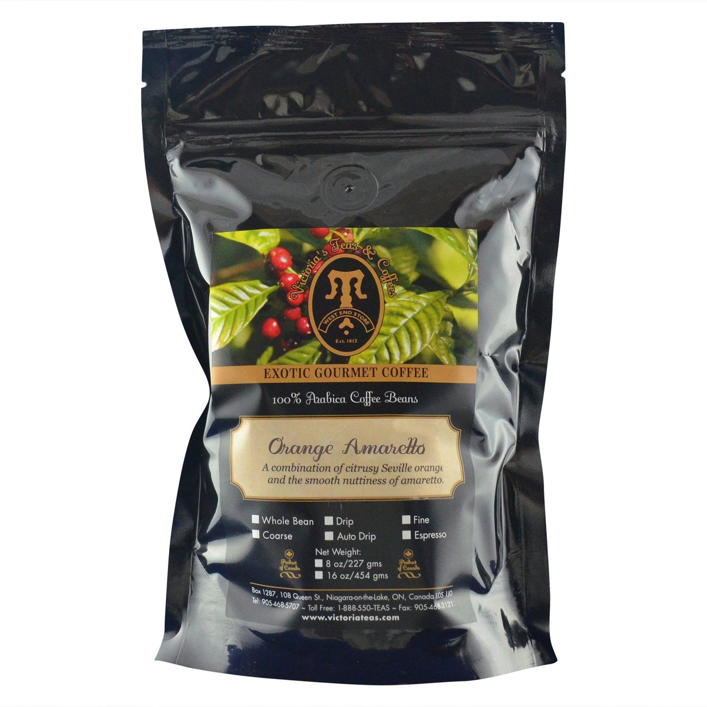Orange Amaretto Exotic Flavoured Coffee 1/2 lb