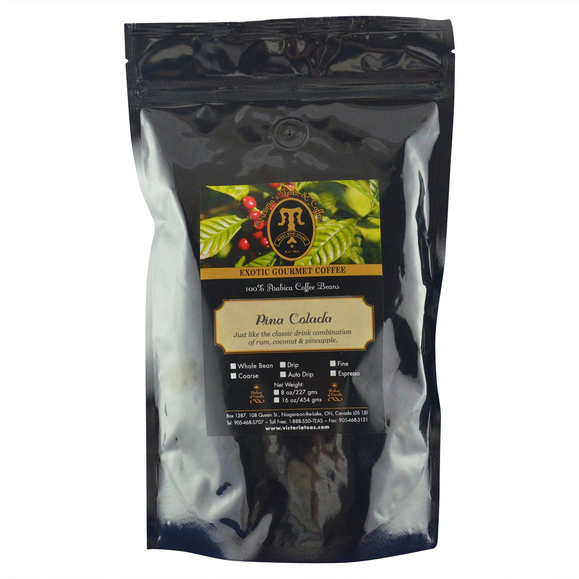 Pina Colada Exotic Flavoured Coffee 1 lb