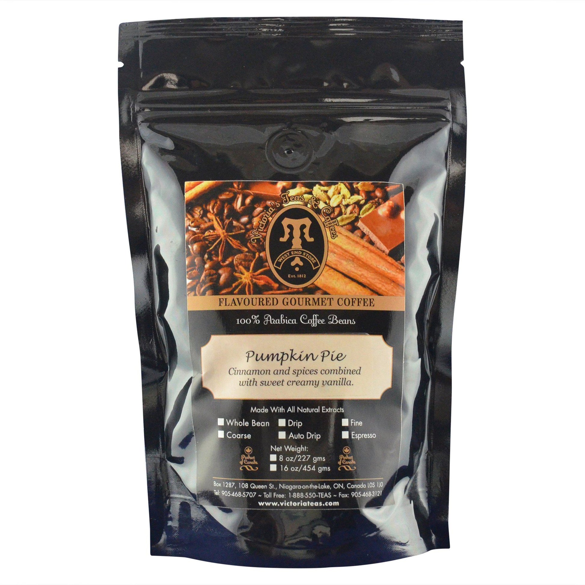 Pumpkin Pie Dessert Flavoured Coffee 1/2 lb