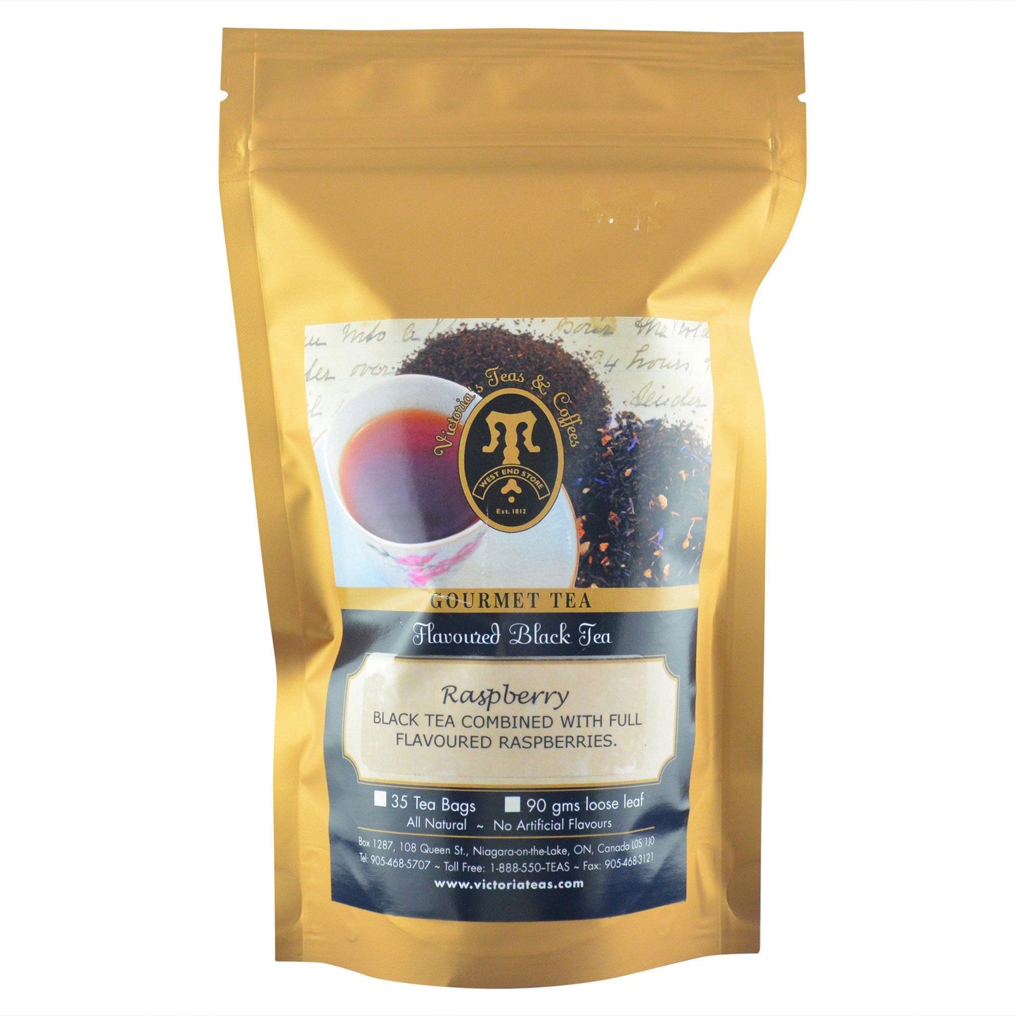 Raspberry Flavoured Black Tea Bags 