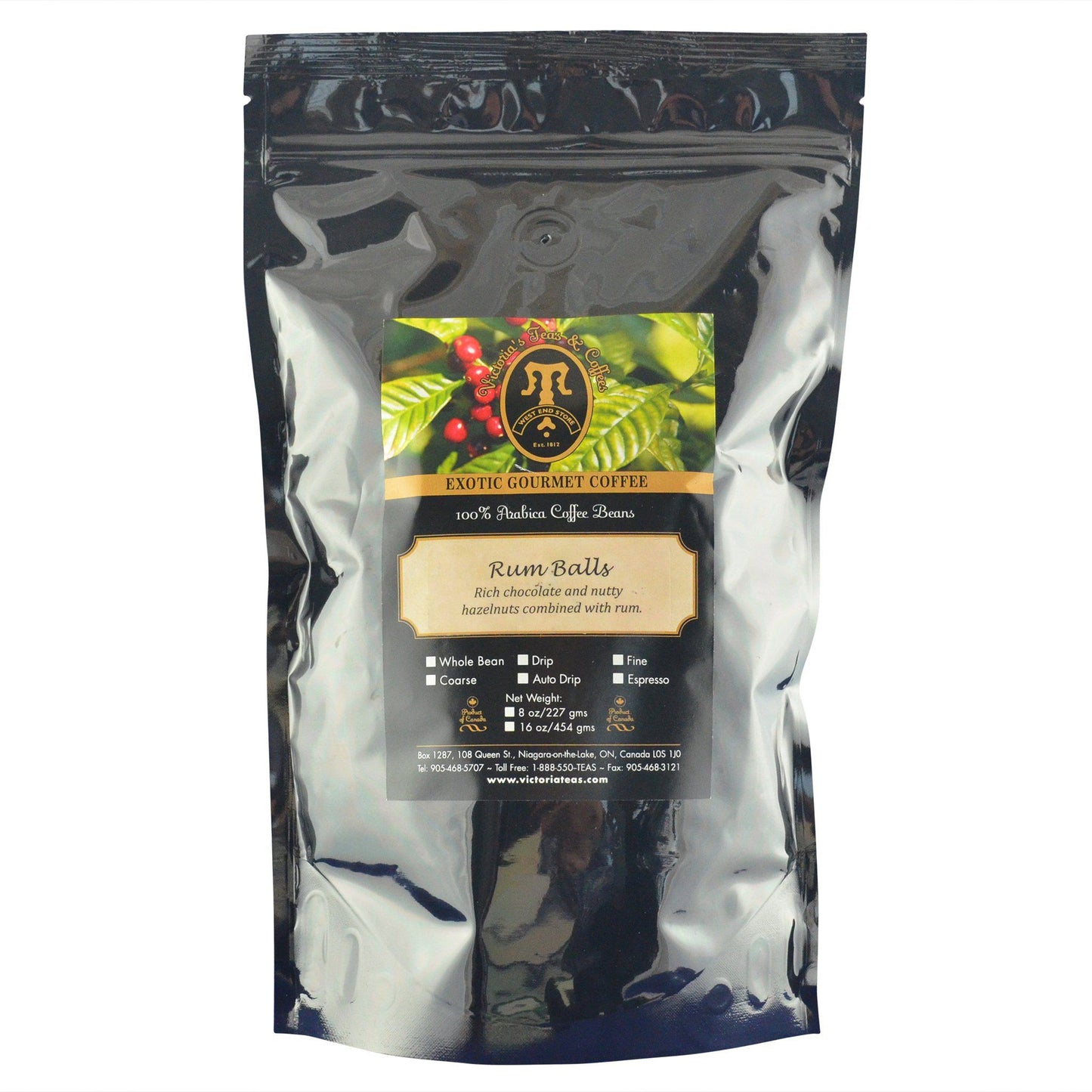 Rum Balls Dessert Flavoured Coffee 1 lb