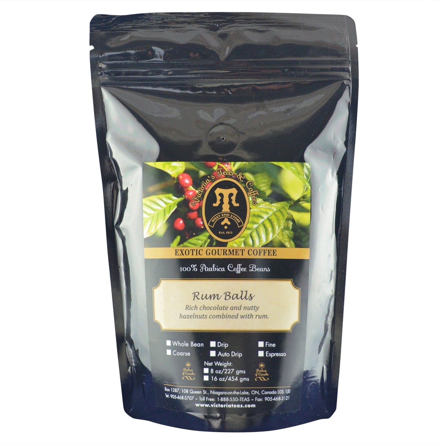 Rum Balls Dessert Flavoured Coffee 1/2 lb
